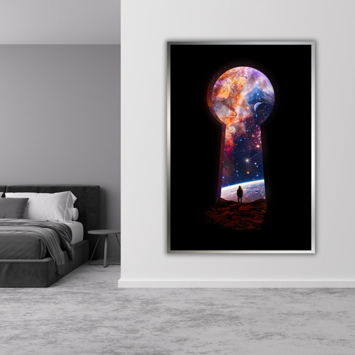 Keyhole Galaxy Portal Lone Explorer Starry Nebula Cosmic Space Poster - Image 3