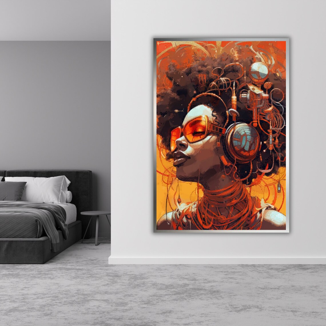Ethnic Art Print African Woman Ready To Hang Framed Wall Decor Cultural Home Decor Wall Art - Image 5