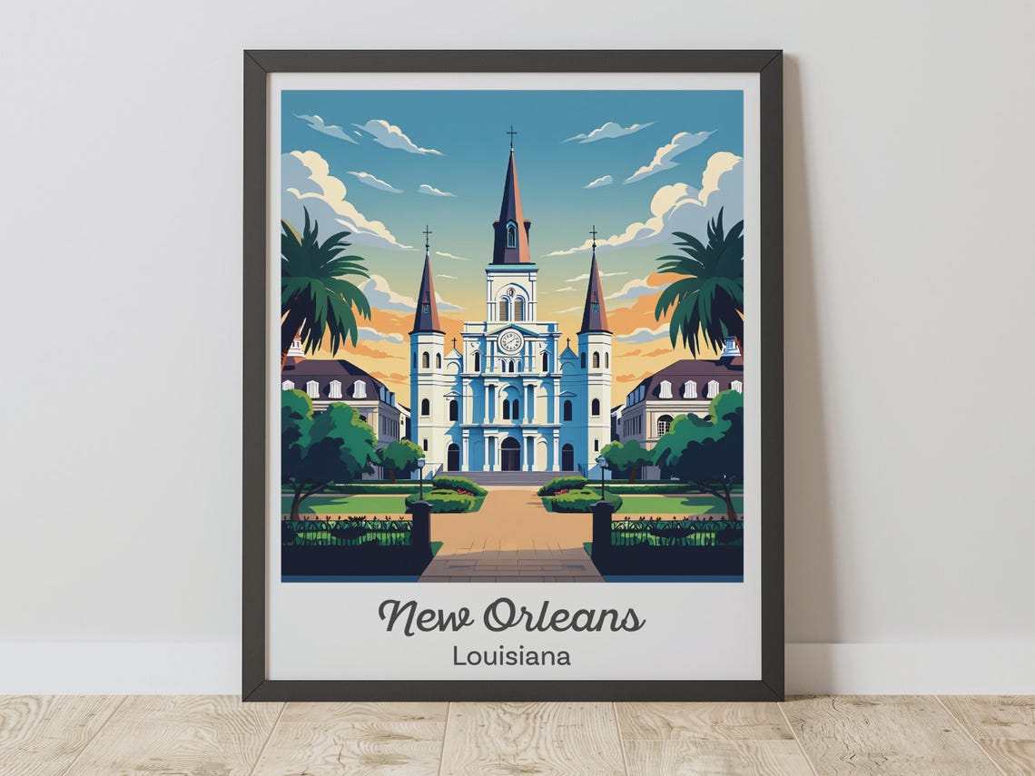 New Orleans Louisiana St Louis Cathedral Jackson Square Poster