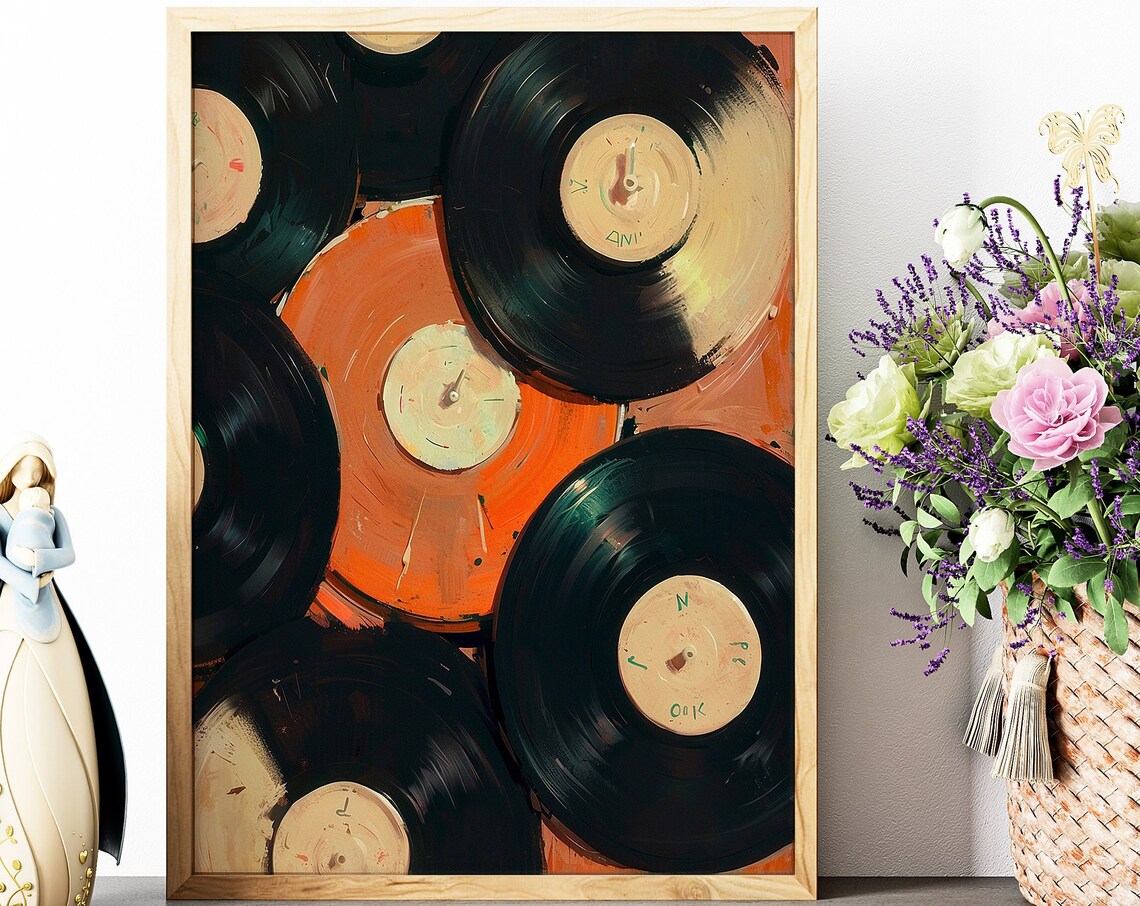 Vintage Record Eclectic Music Poster Print