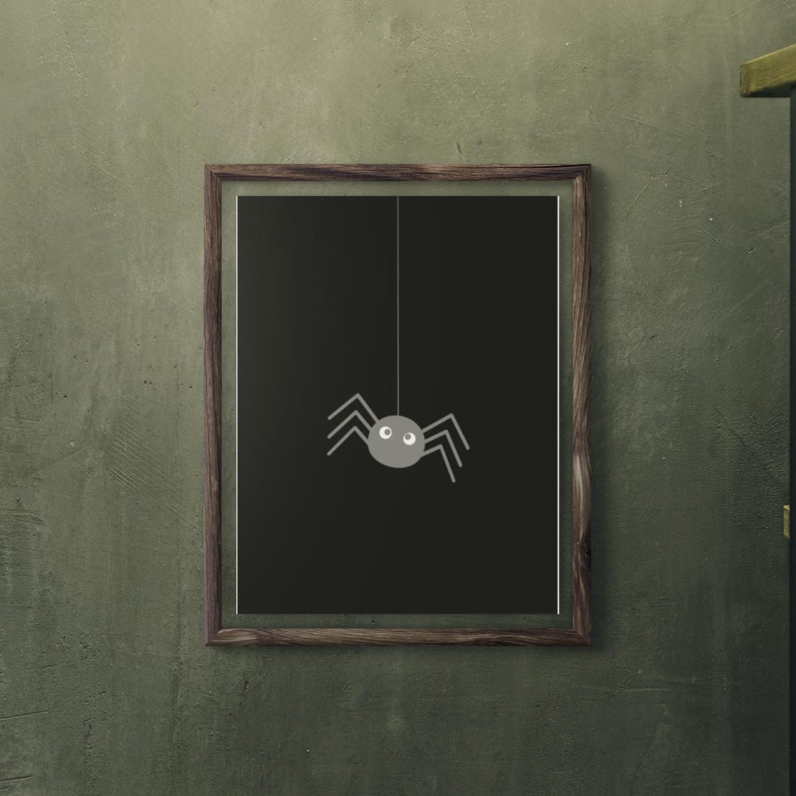 Cute Halloween Spider Wall Art Spooky Gothic Decor Dark Academia Prints Instant