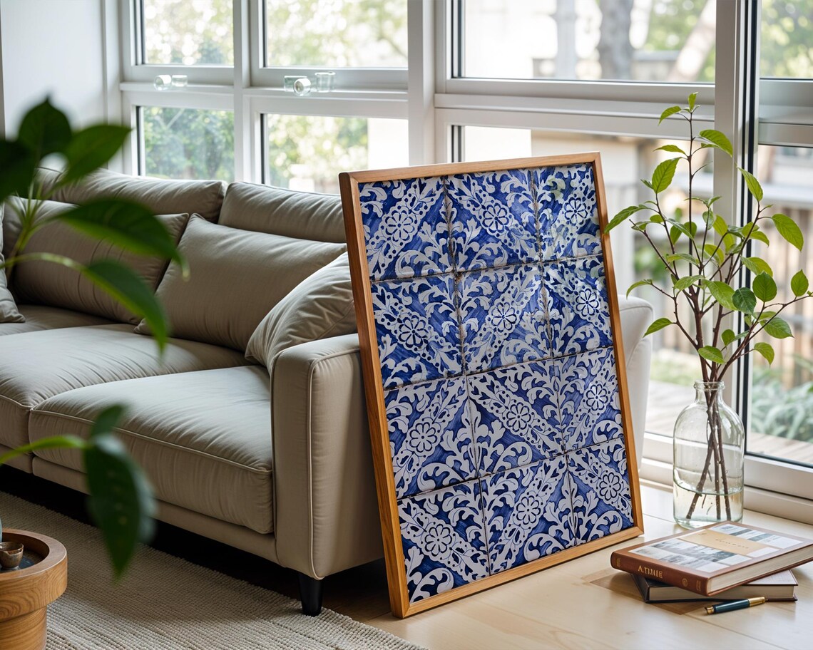 Azulejos Photography Print, Portugal Mediterranean Decor - Image 3