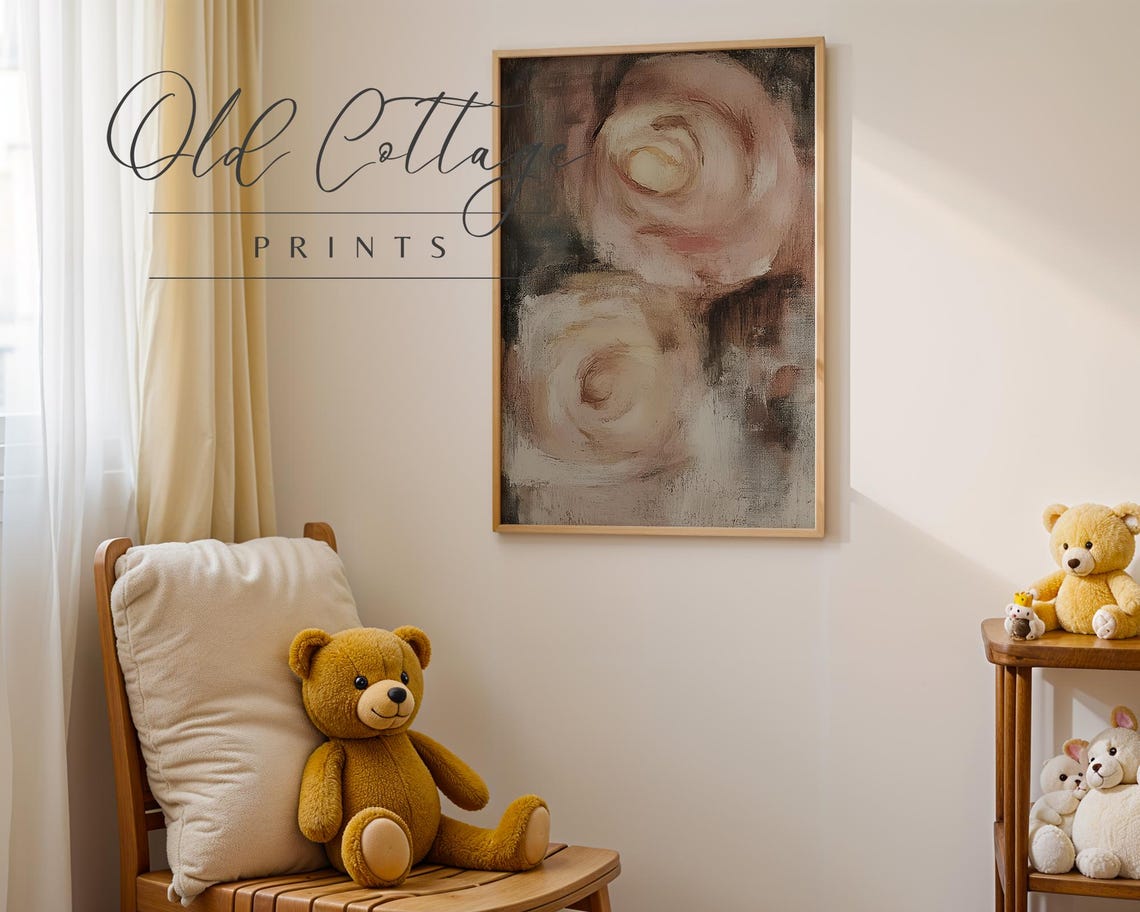 Dreamy Abstract Blush Roses In Soft Muted Pink Floral Tones Poster - Image 2