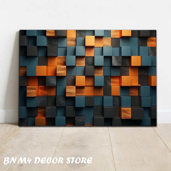 Mother Earth Tempered Glass Art Wooden Modern Glass Art Voxel Wall Art Glass Printing Housewarming Gift Large Wall Art Home Decor