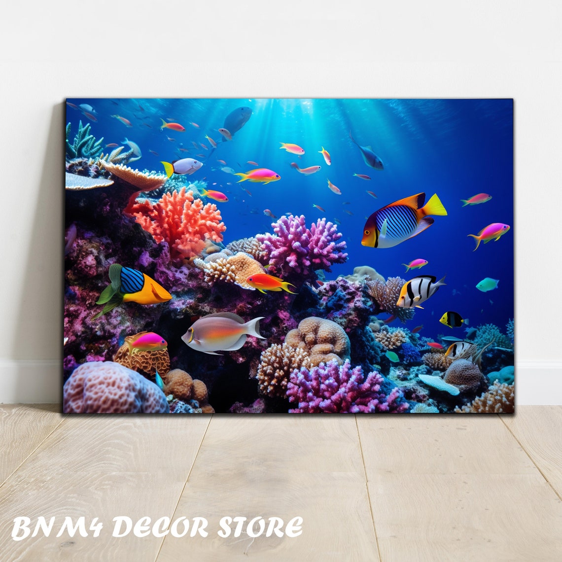Coral Reef Underwater World Tropical Fish Aquarium Ocean Wall Art