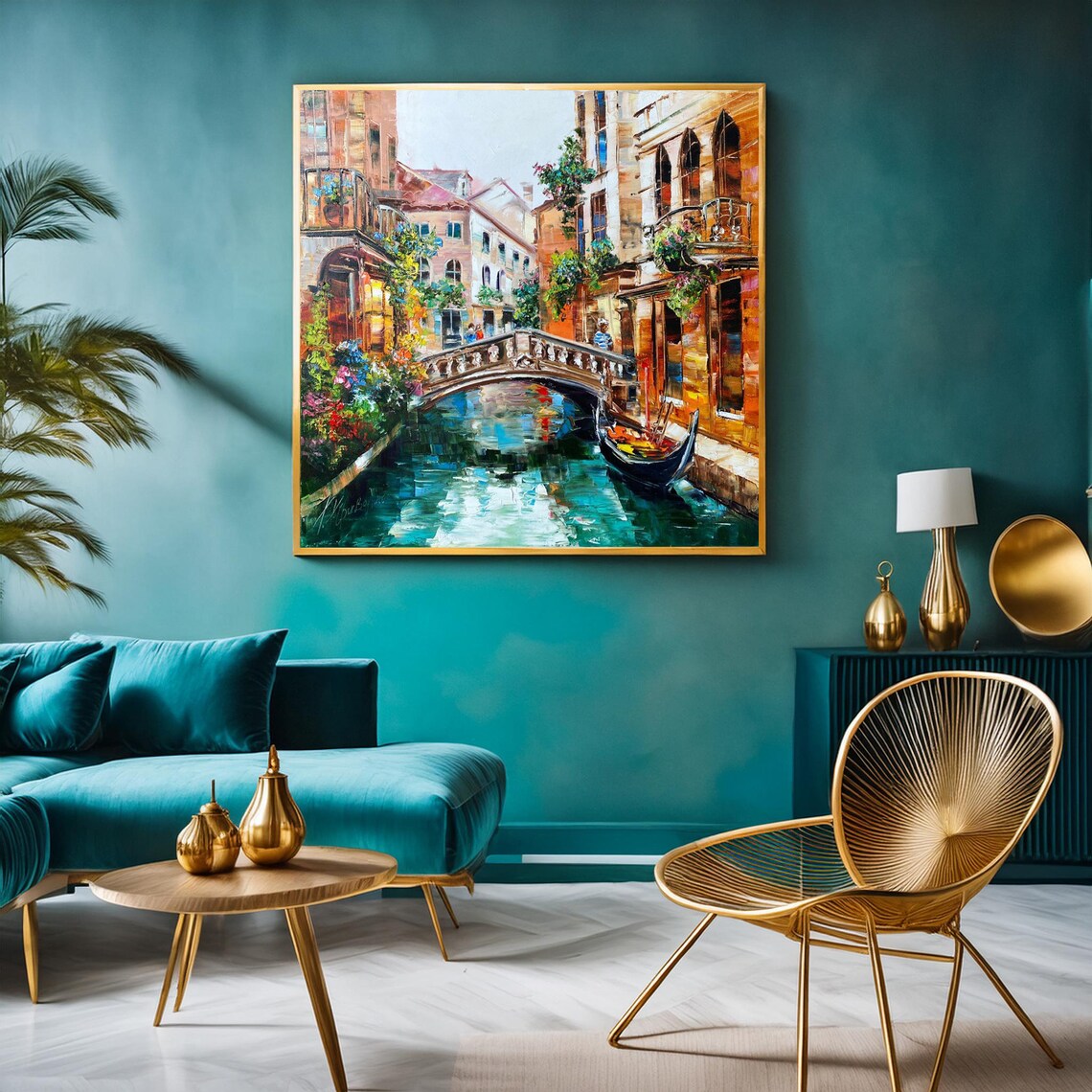 Venice Oil Painting, Italian Landscape Art Print - Image 2