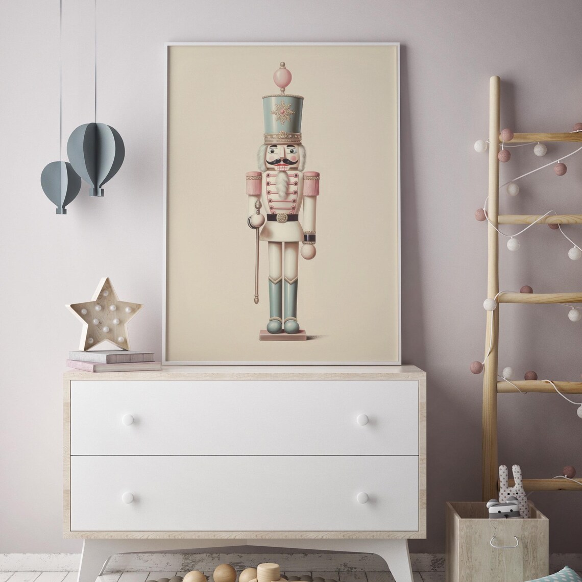 Christmas Nutcracker Poster, Nursery Decor, Minimalist - Image 3