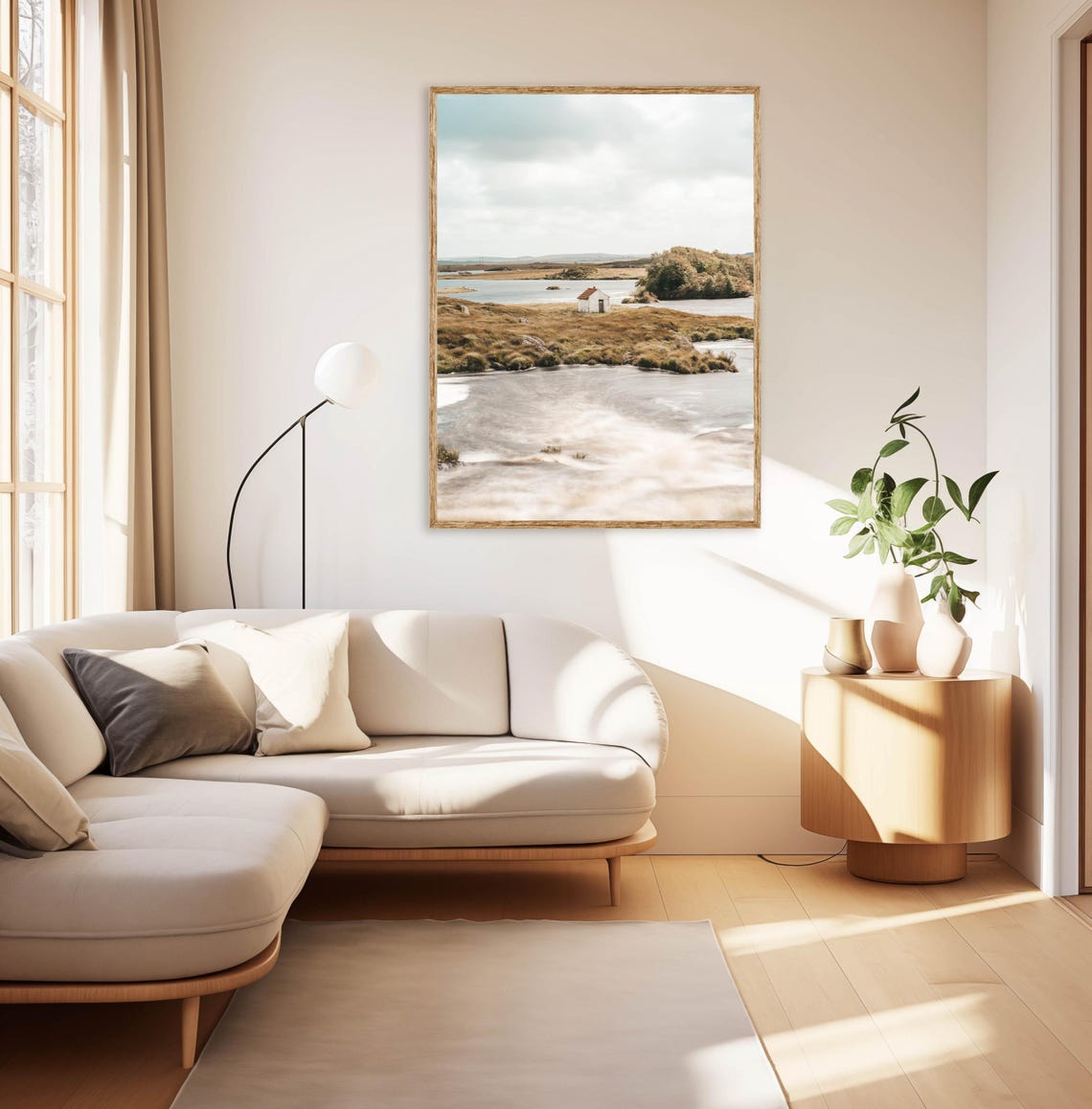 Remote White Bothy Between Wild Bog Pools Connemara Galway Poster - Image 2
