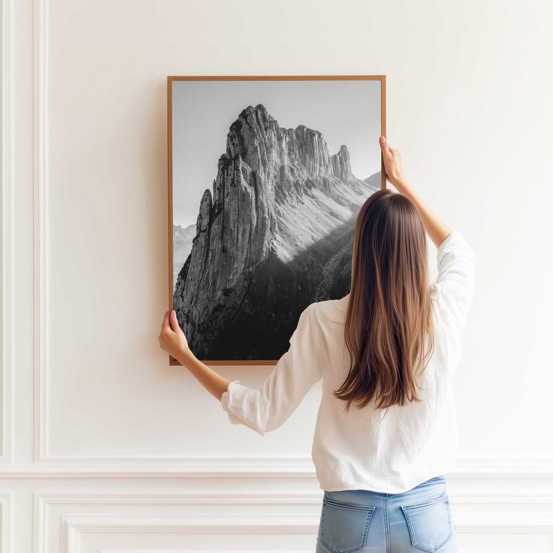 Saxer Luecke Swiss Alps Dramatic Black And White Mountain Peak Poster - Image 4
