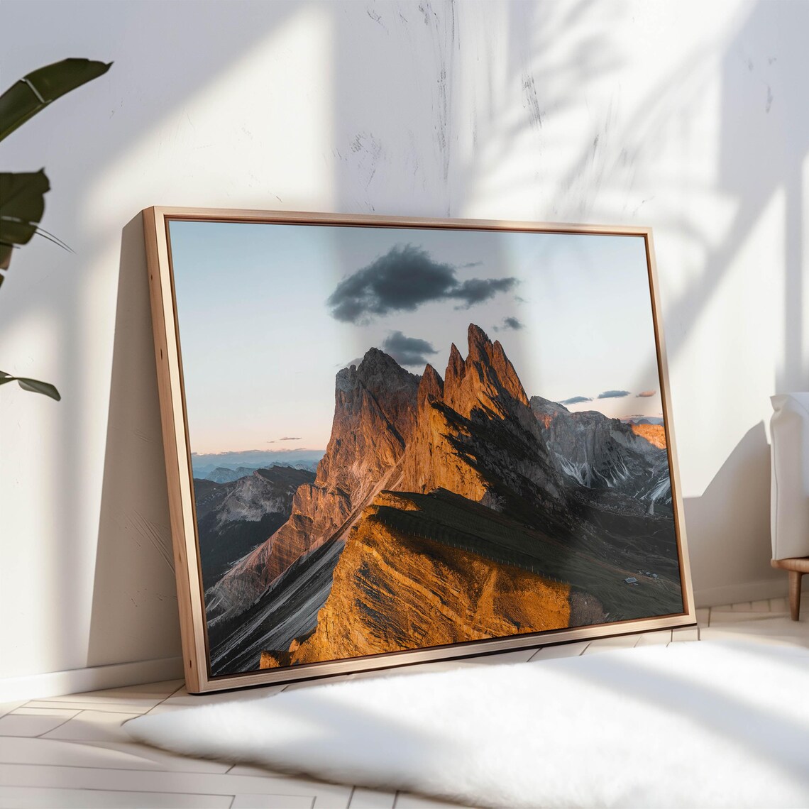 Seceda Ridgeline Sunset Alpine Golden Peaks Dolomites Poster - Image 3