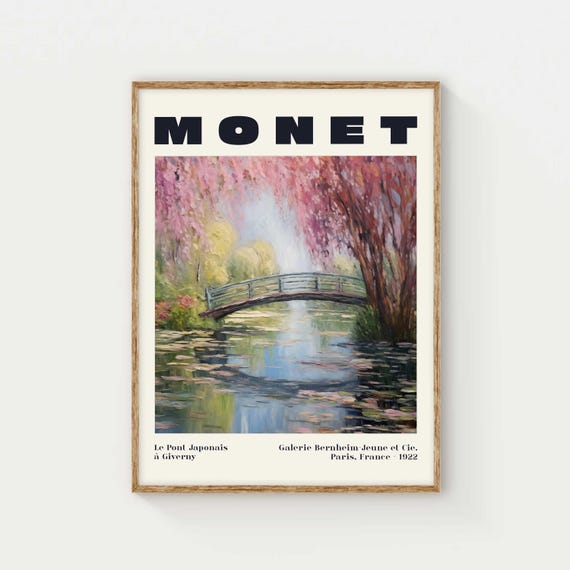 Monet Japanese Bridge at Giverny Art Print