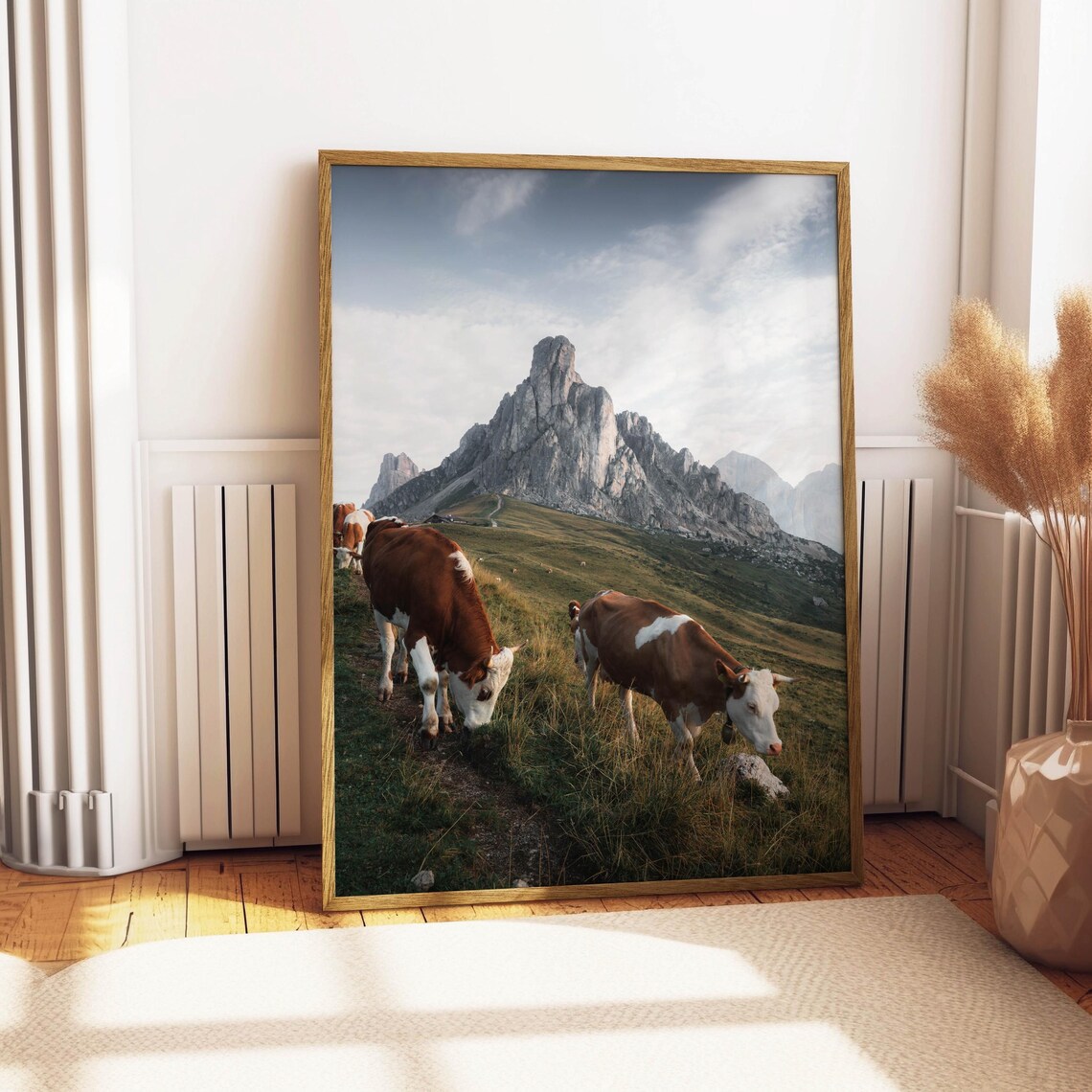 Passo Giau Dolomites Alpine Grazing Cows Mountain Pasture Poster - Image 4