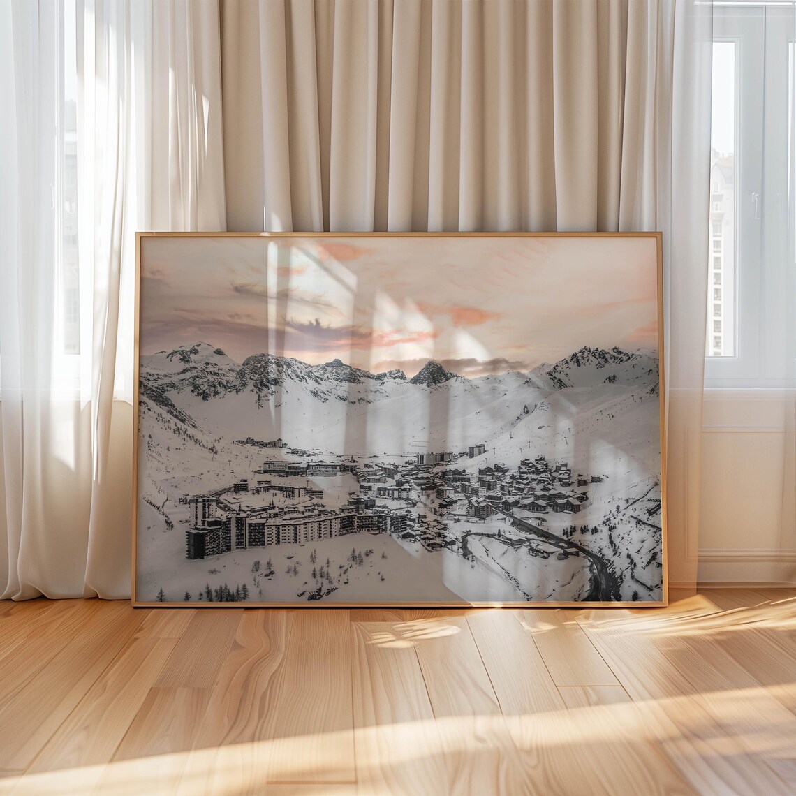 Tignes Val Disere French Alps Mountain Photo Art Print - Image 4