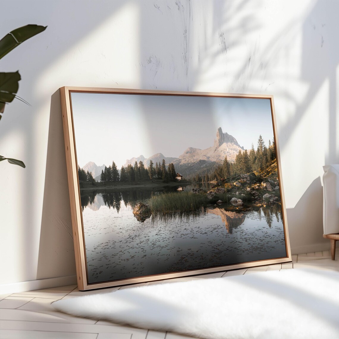 Lago di Federa Dolomites Alpine Cabin Mirror Lake Italy Poster - Image 3