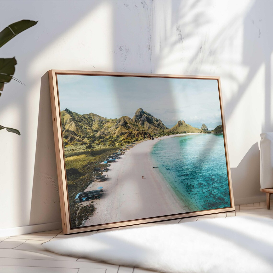 Pink Sand Beach with Turquoise Water Tropical Paradise Poster - Image 3