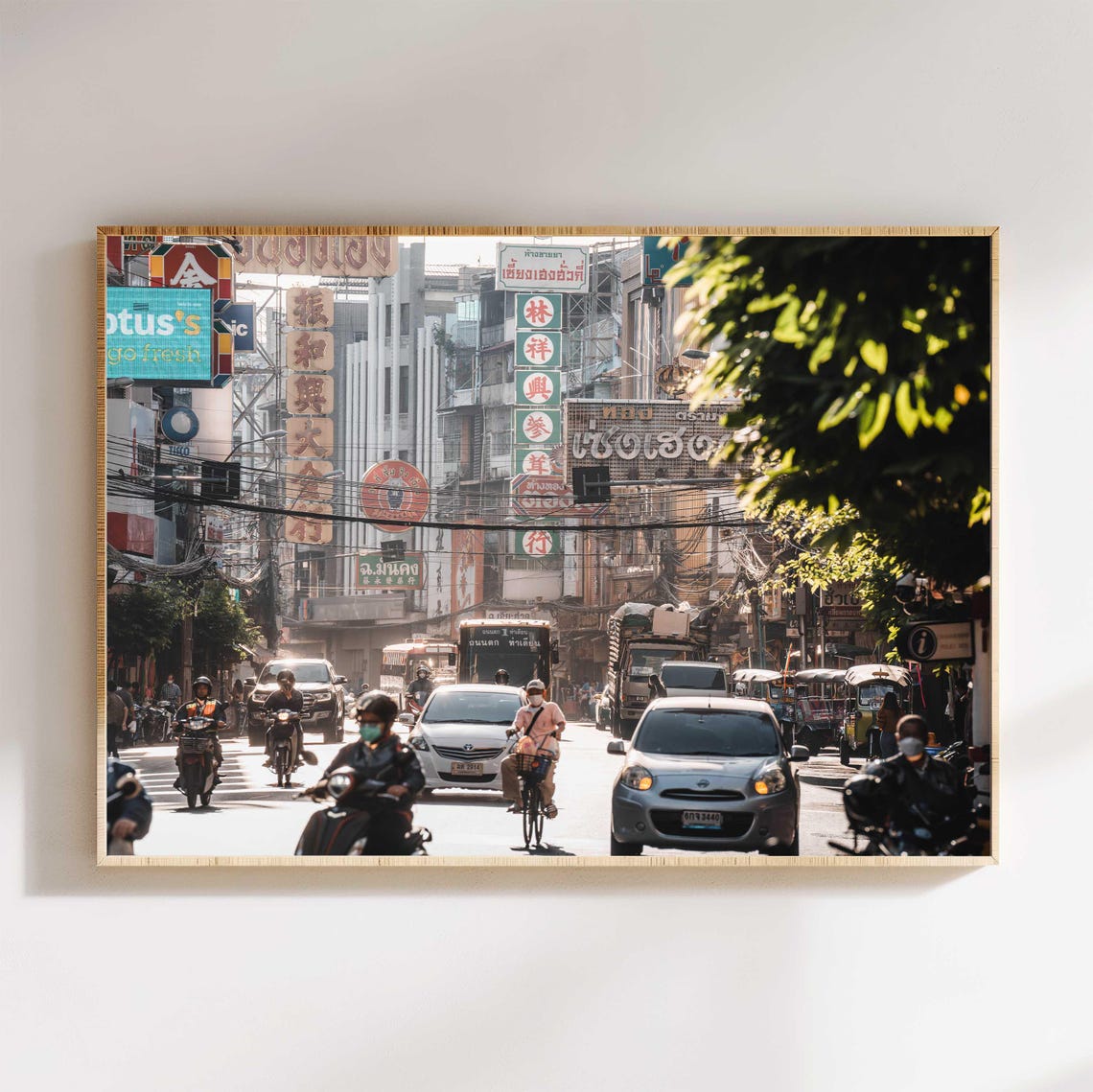 Bangkok Street Scene Photography Cityscape Print Thailand Travel Art Chinatown Wall Art Southeast Asia Decor Gift For Travelers