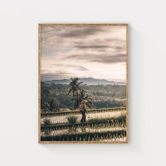 Jatiluwih Rice Terraces Bali Indonesia Mountain Photography Wall Art Print Home Decor Travel Photography Gift Idea