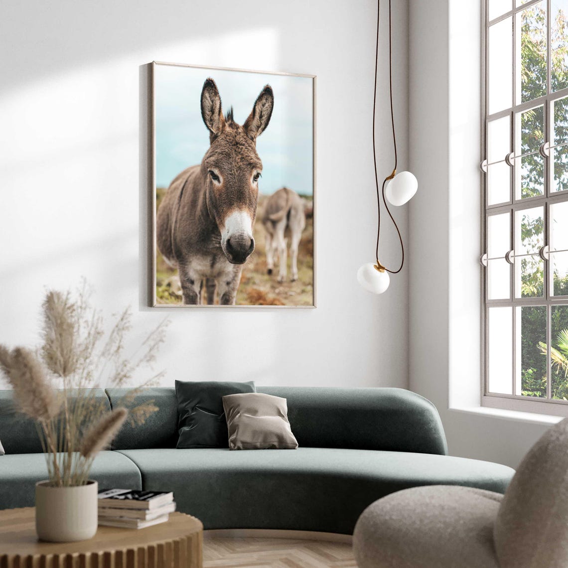Cute Donkey Close Up Portrait Rustic Farm Animal Photography Poster - Image 3