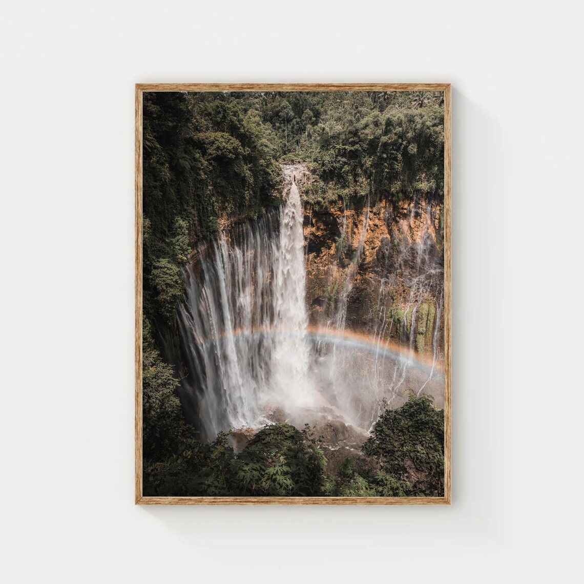 Tumpak Sewu Waterfall Indonesia Travel Poster