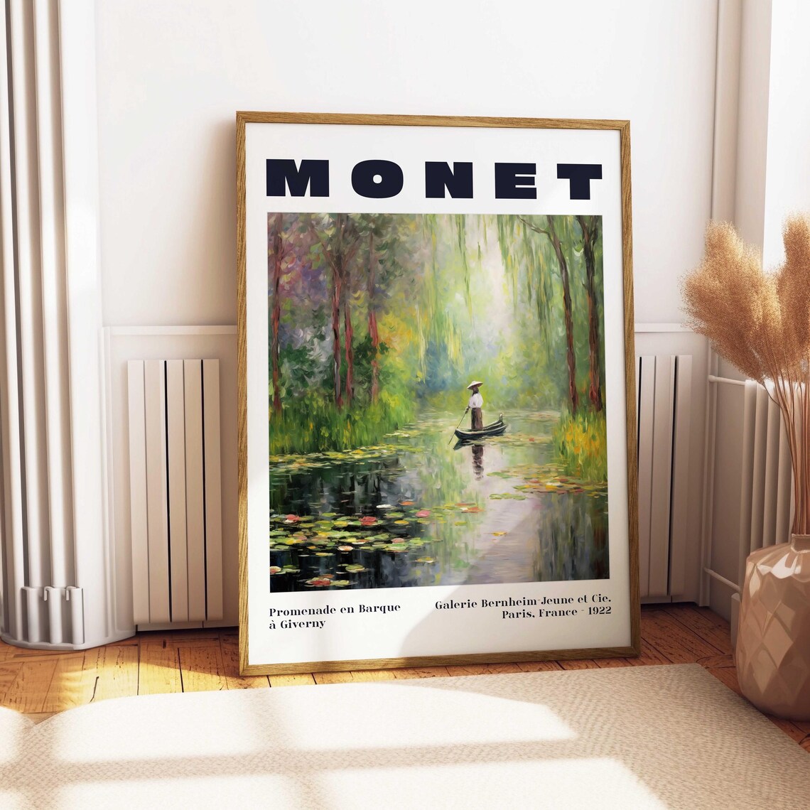 Monet Promenade en Barque Giverny Impressionist Pond Art Poster - Image 3