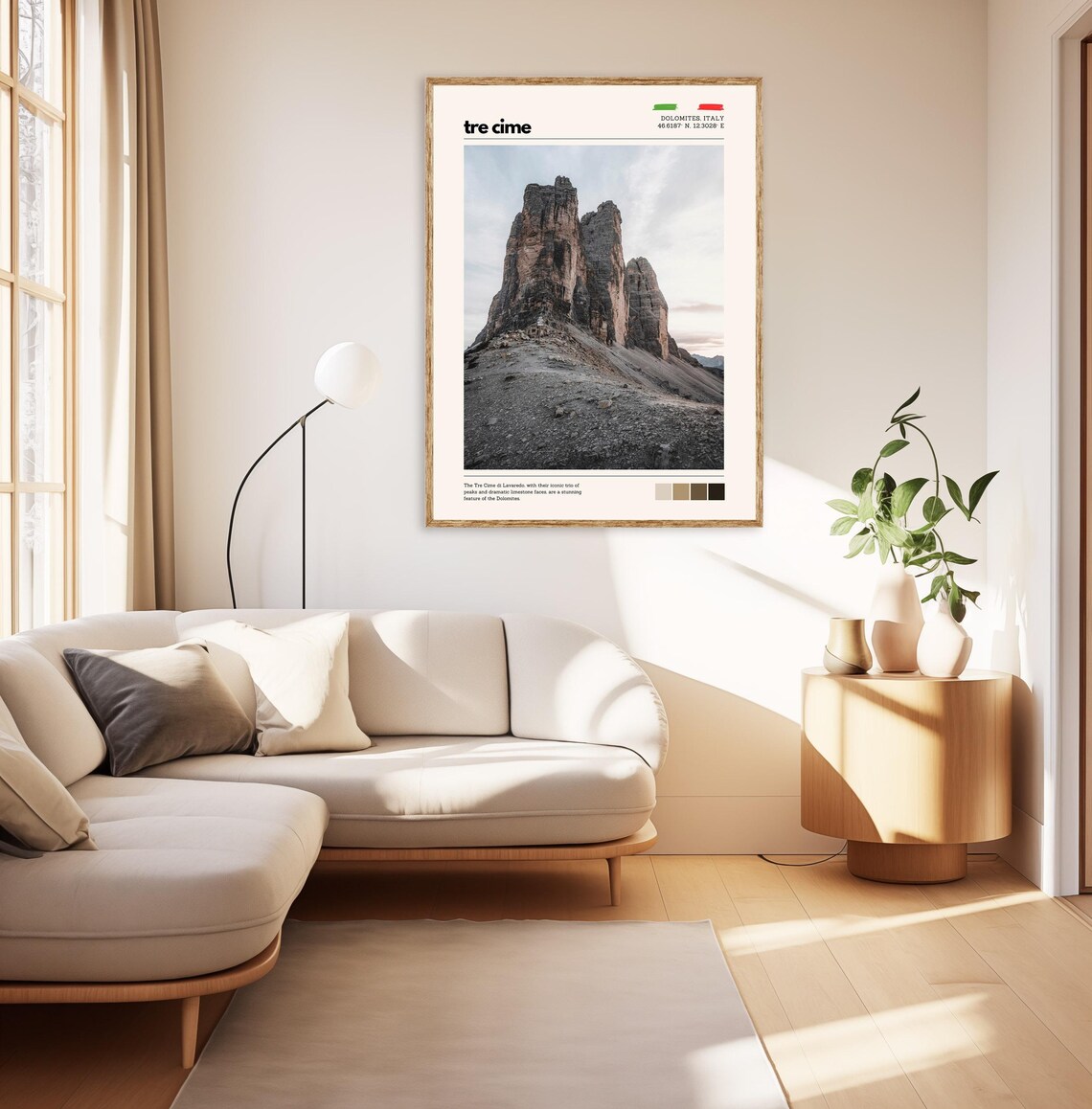 Tre Cime di Lavaredo Dolomites Iconic Trio Peaks Italy Poster - Image 2