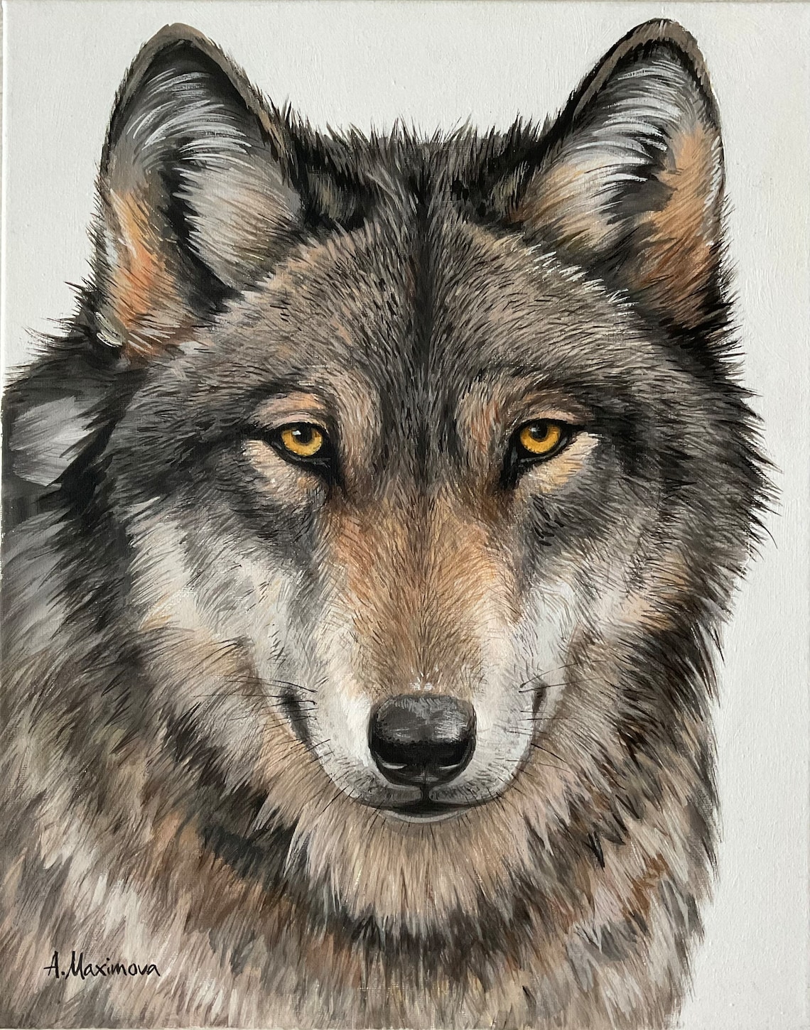 Wolf Portrait Animal Portraits Art Print - Image 2