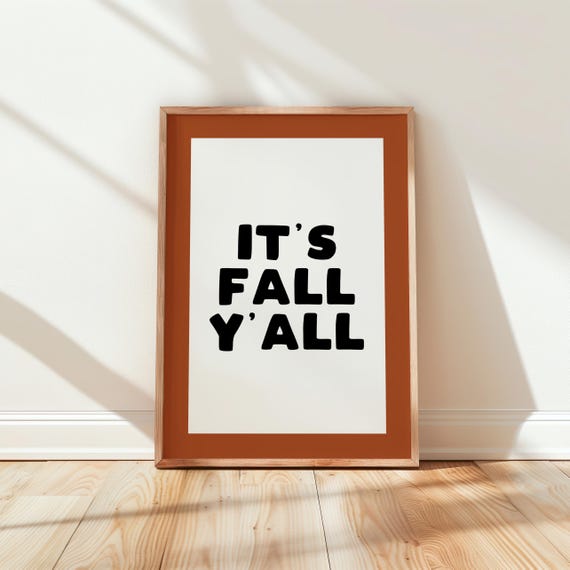 Autumn Wall Print Art Home Decor Fall Seasonal Halloween