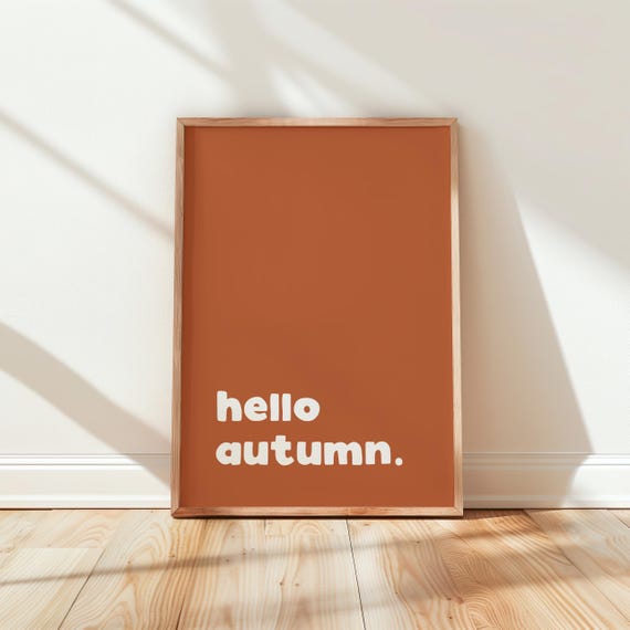 Autumn Wall Print Art Home Decor Fall Seasonal Halloween