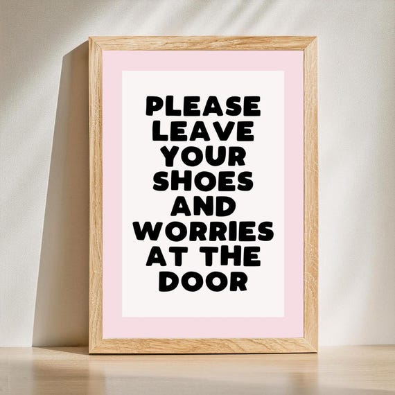 Hallway Home Wall Print Art Funny Bedroom Typography Living Room