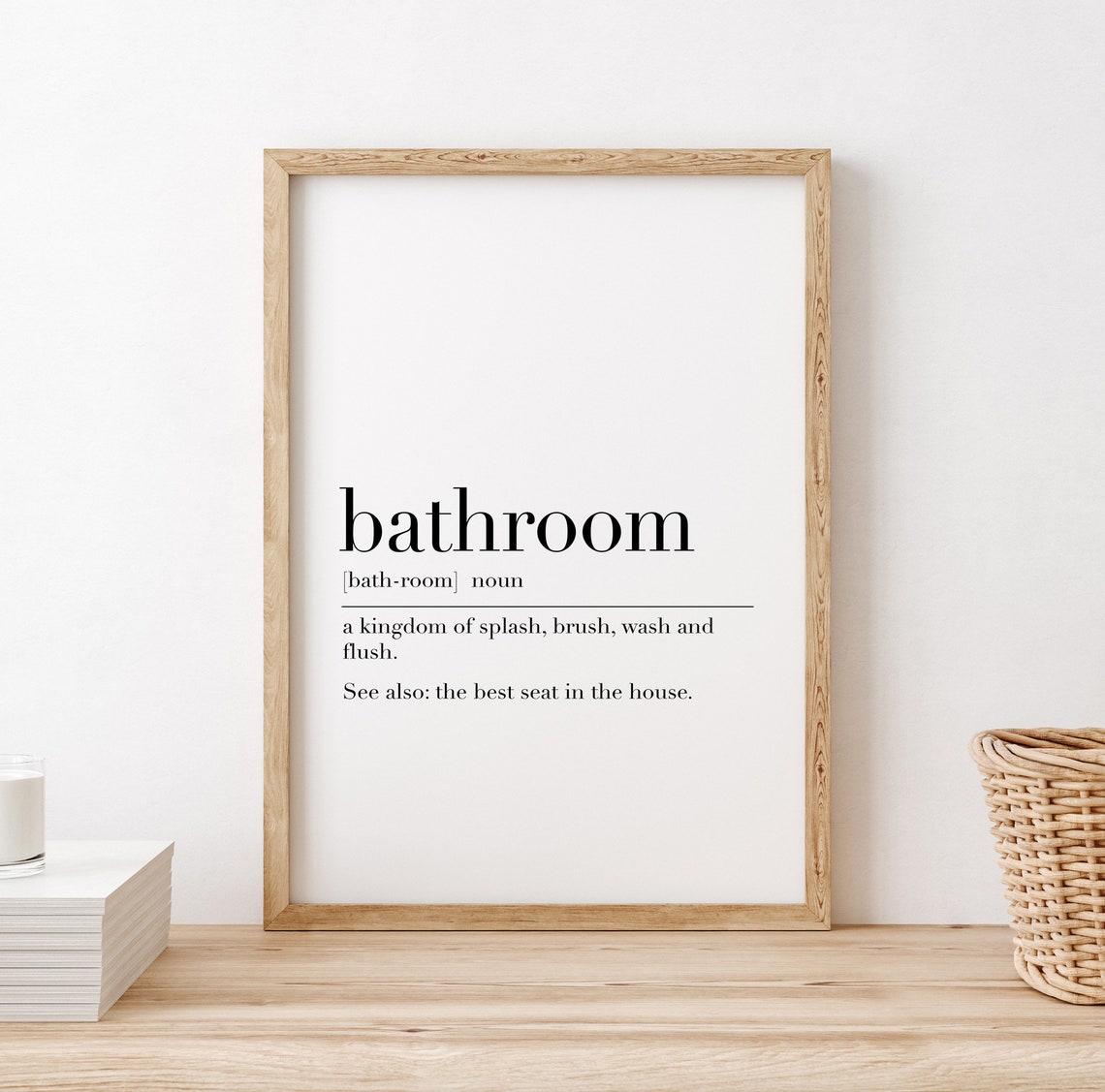 Bathroom Definition Funny Best Seat House Dictionary Quote Poster - Image 2