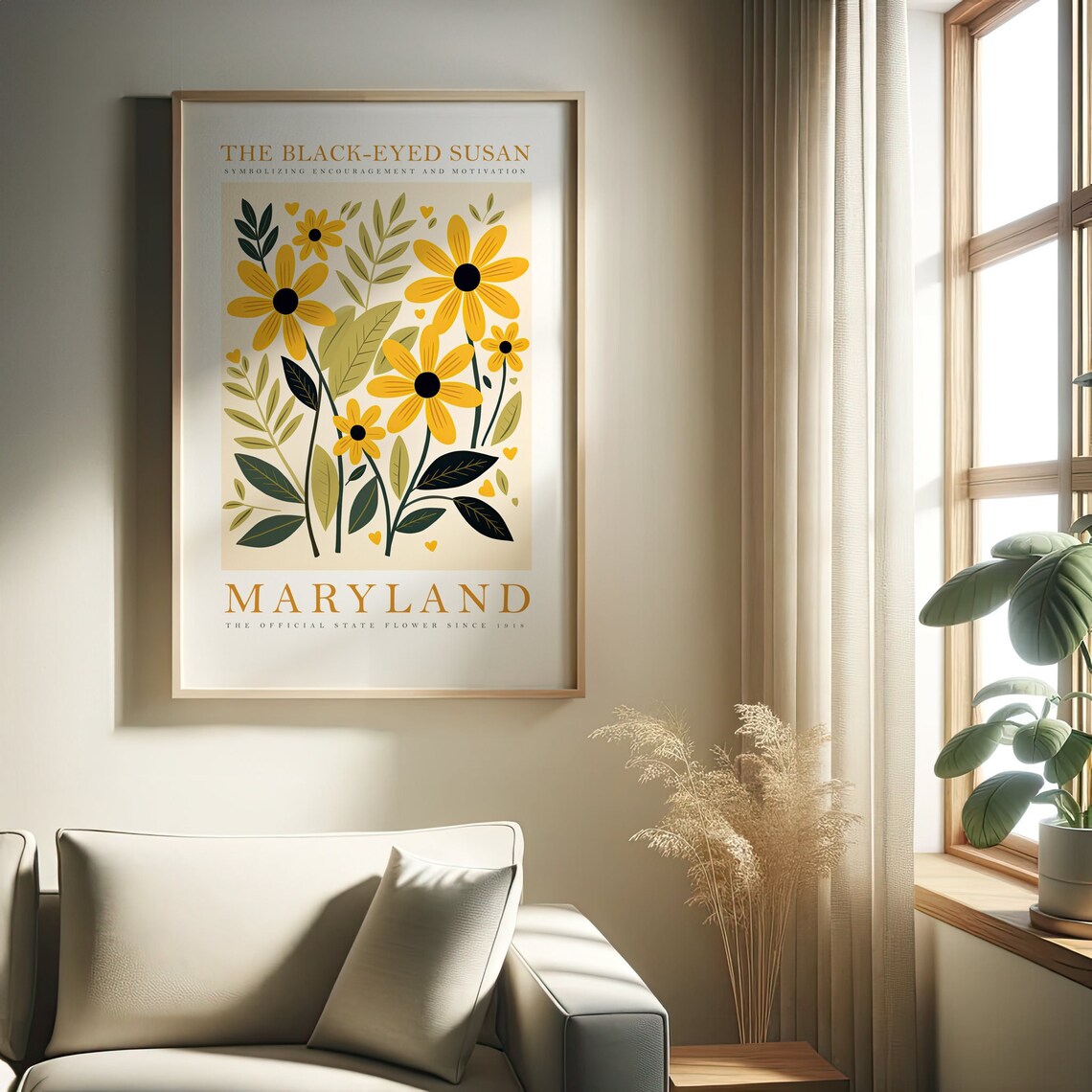 Maryland State Flower Black-Eyed Susan Art Print