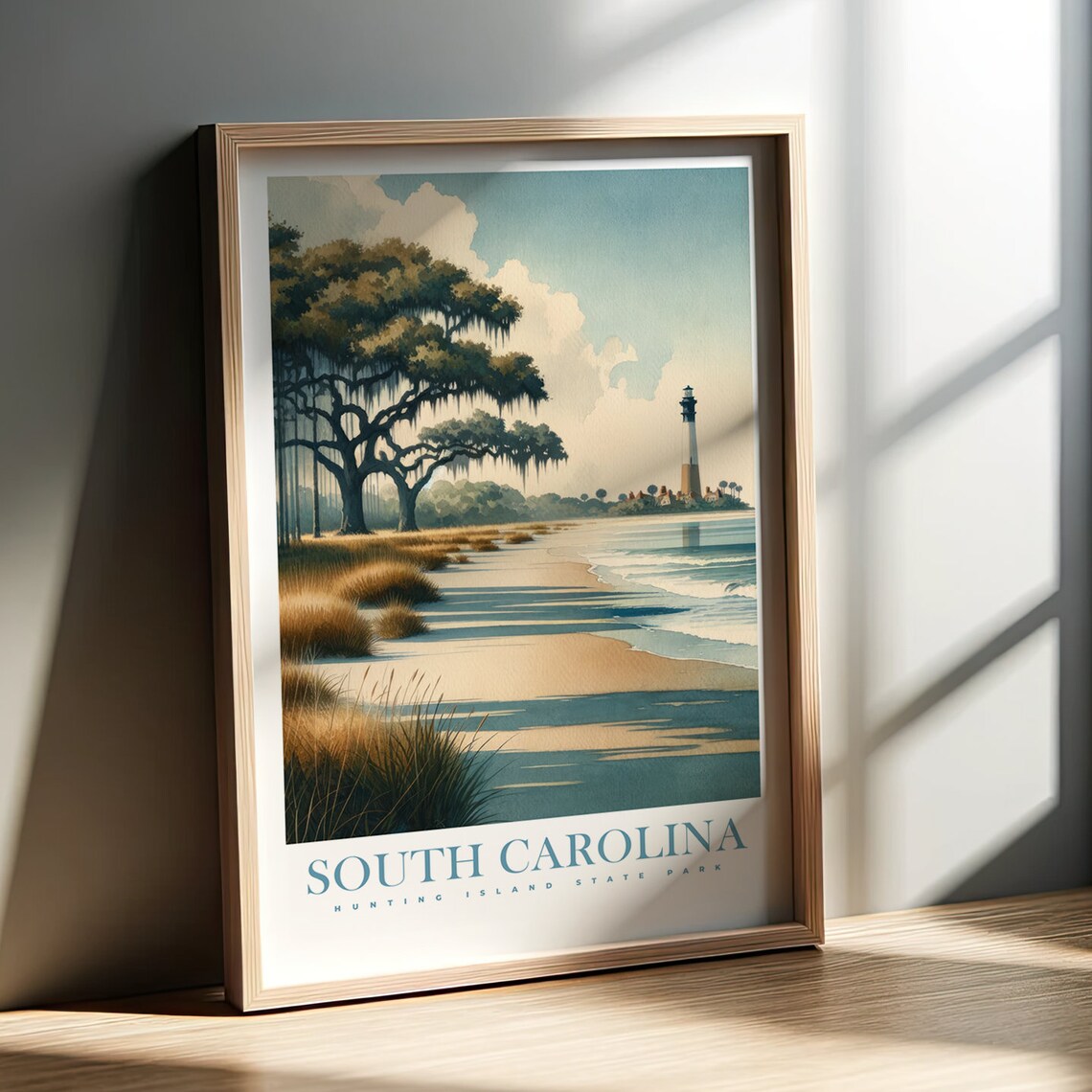 Hunting Island State Park South Carolina Beach Lighthouse Poster