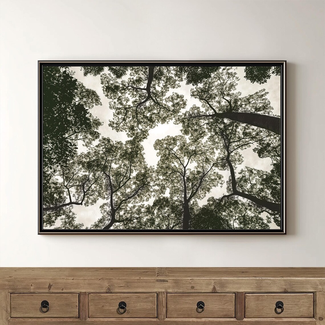 Tree Canopy Photo Art, Abstract Forest Nature