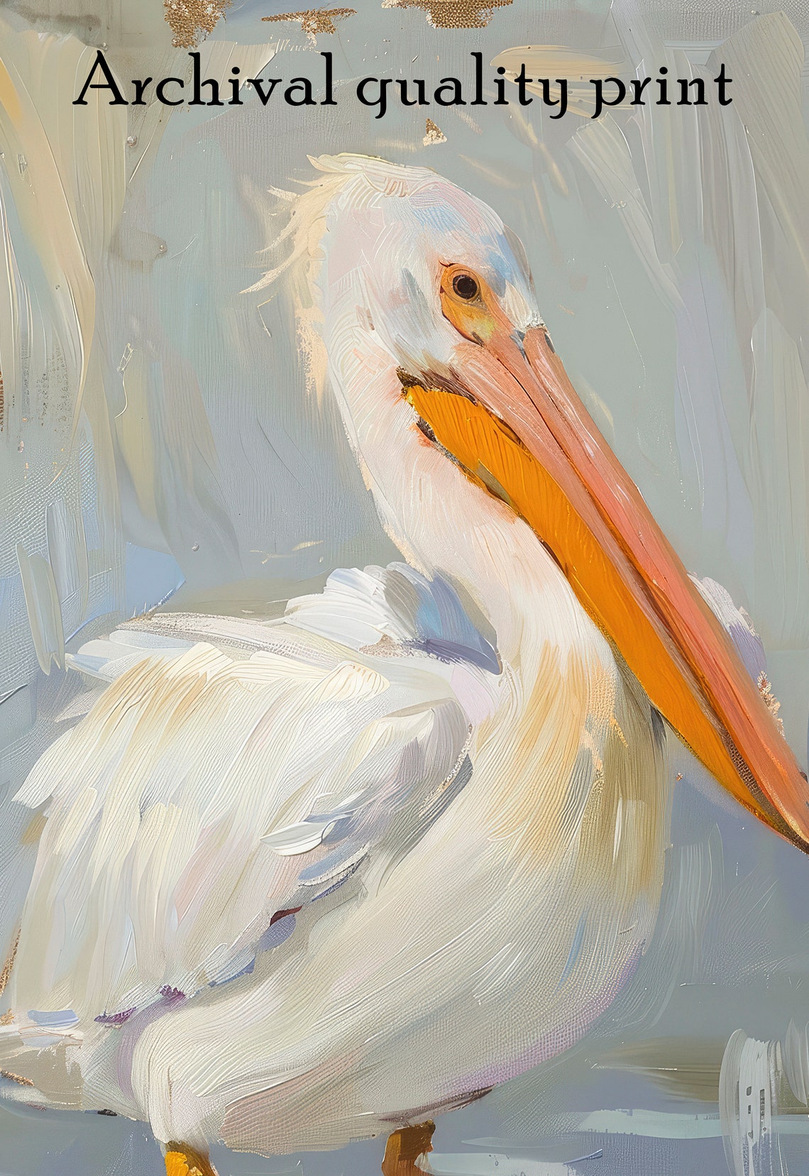 Pelican Art Print, Coastal Cottage Charm - Image 4