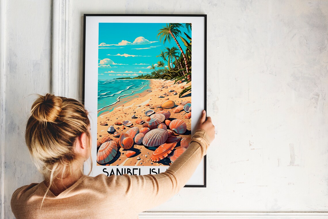 Sanibel Island Travel Poster, Florida Home Decor - Image 2