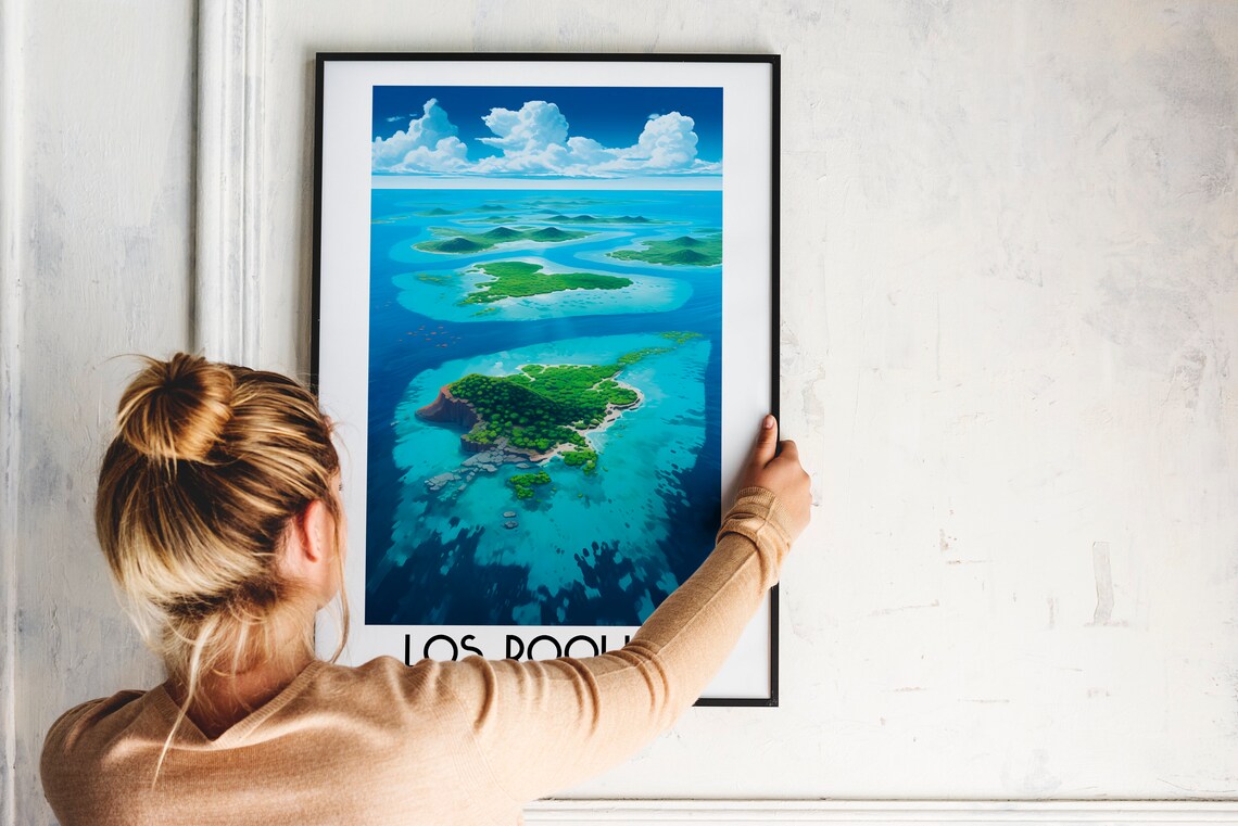 Los Roques Travel Poster, Venezuela Caribbean Art - Image 2