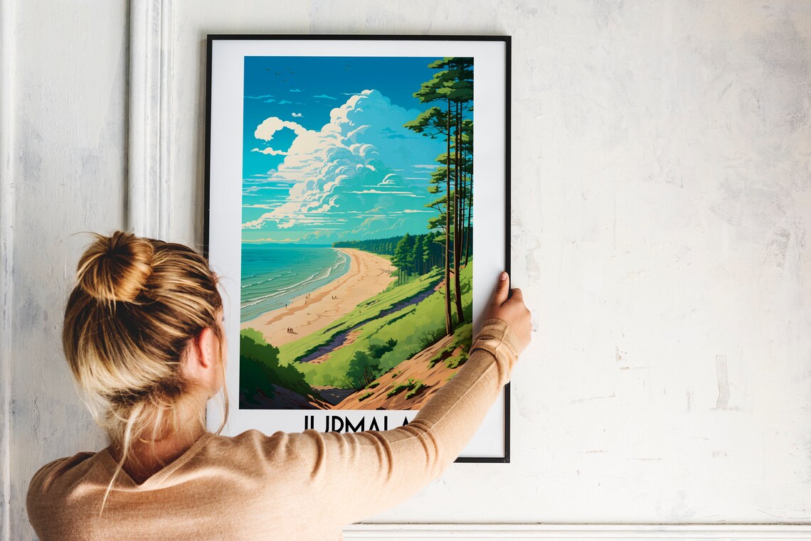 Jurmala Travel Poster, Latvia Europe Home Decor - Image 2