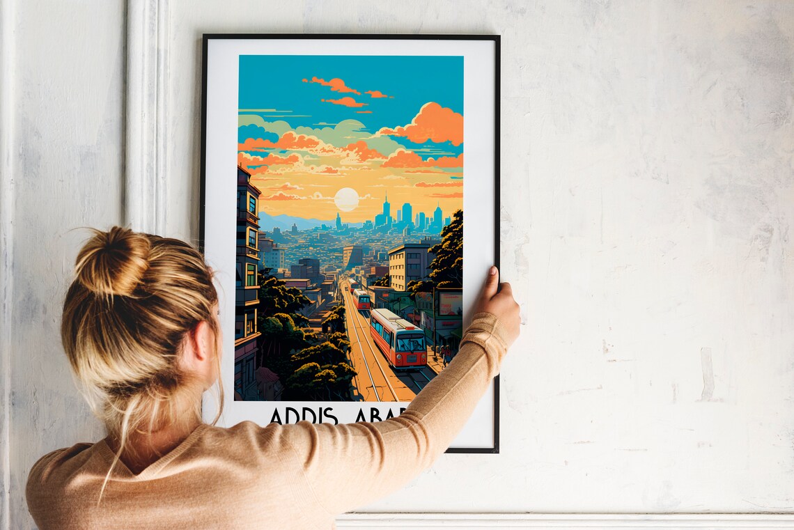 Addis Ababa Travel Poster, Ethiopia Home Decor - Image 2