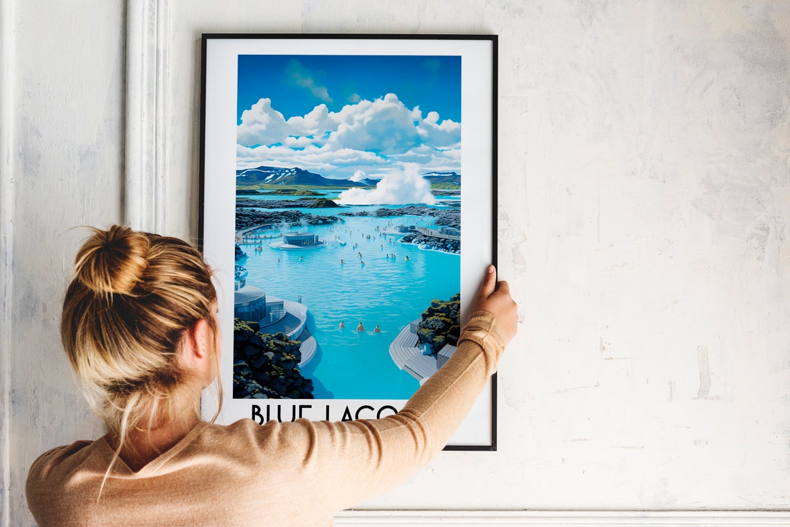 Blue Lagoon Geothermal Spa Milky Waters Steam Iceland Travel Poster - Image 2