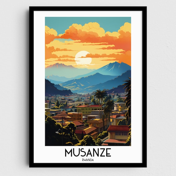 Musanze Travel Wall Art Rwanda Painting Gifts Africa Home Decor Prints Posters Handmade Art Rwandan