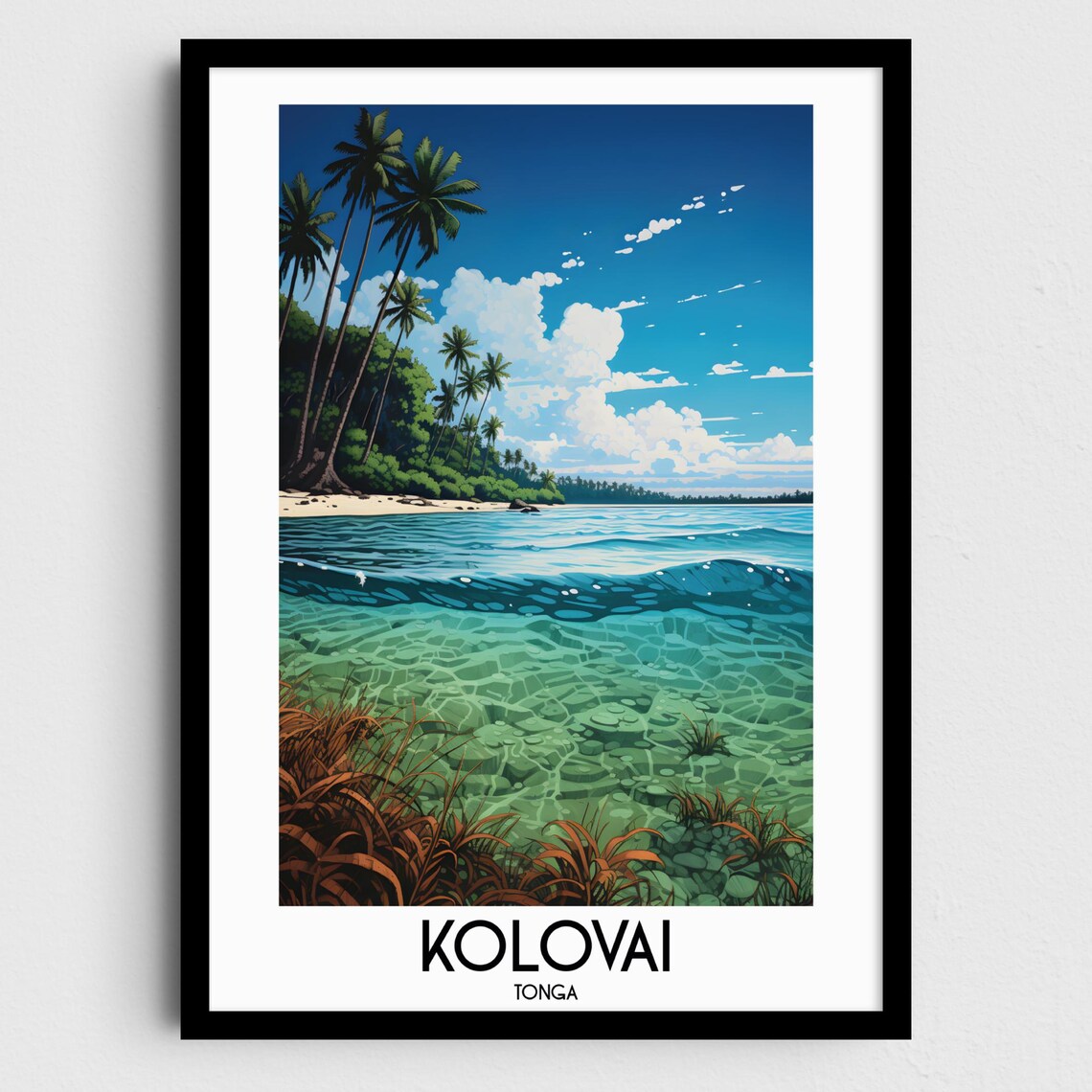 Kolovai Travel Wall Art, Tonga Home Decor Poster