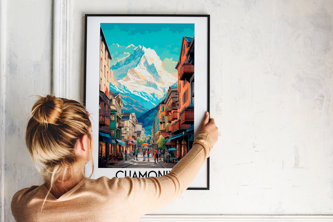 Chamonix Travel Poster, France Europe Wall Art - Image 2