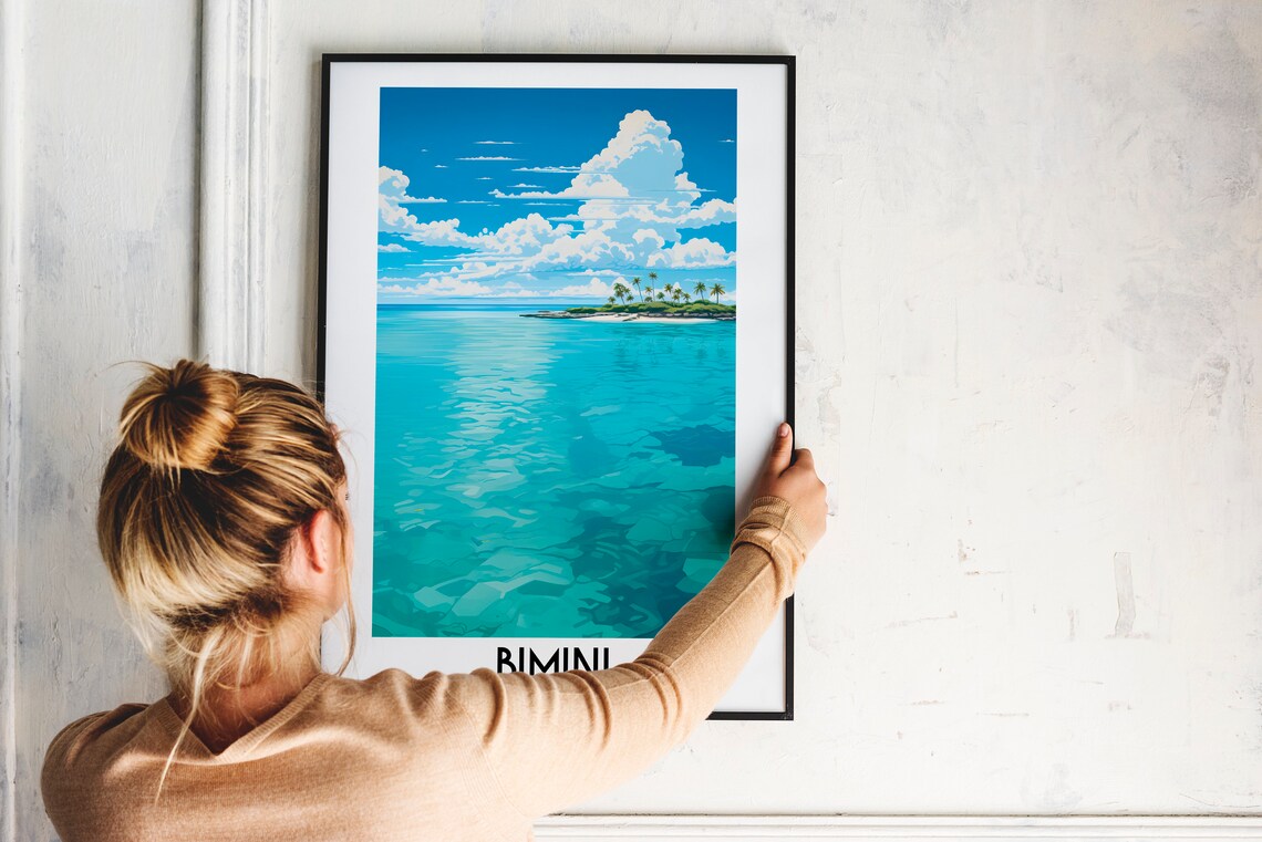 Bimini Travel Poster, The Bahamas Caribbean Art - Image 2