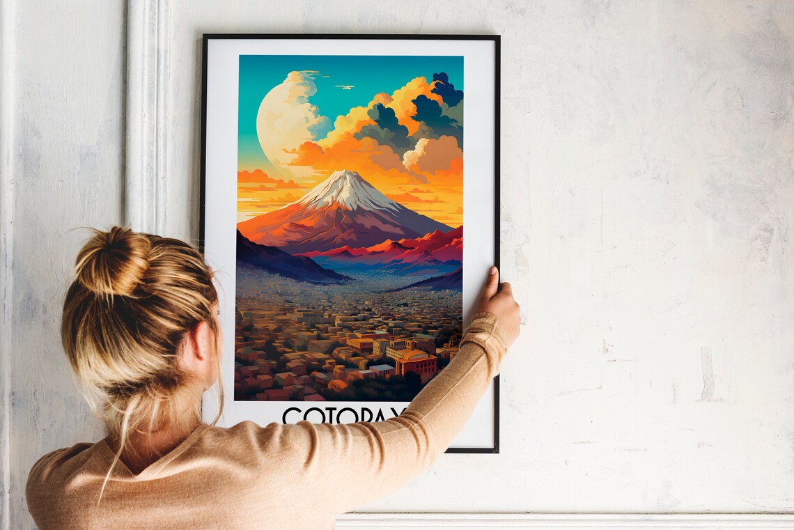 Cotopaxi Travel Poster, Ecuador South America - Image 2