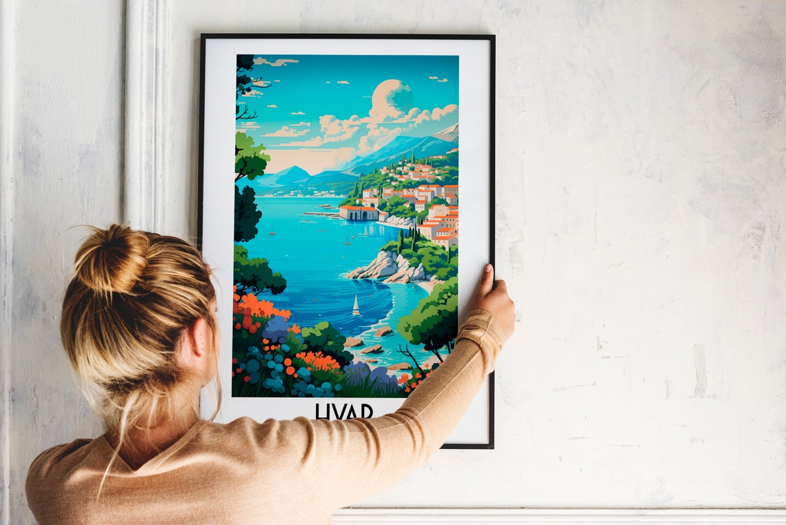 Hvar Croatia Island Coastal Town Sailboat View Travel Poster - Image 2