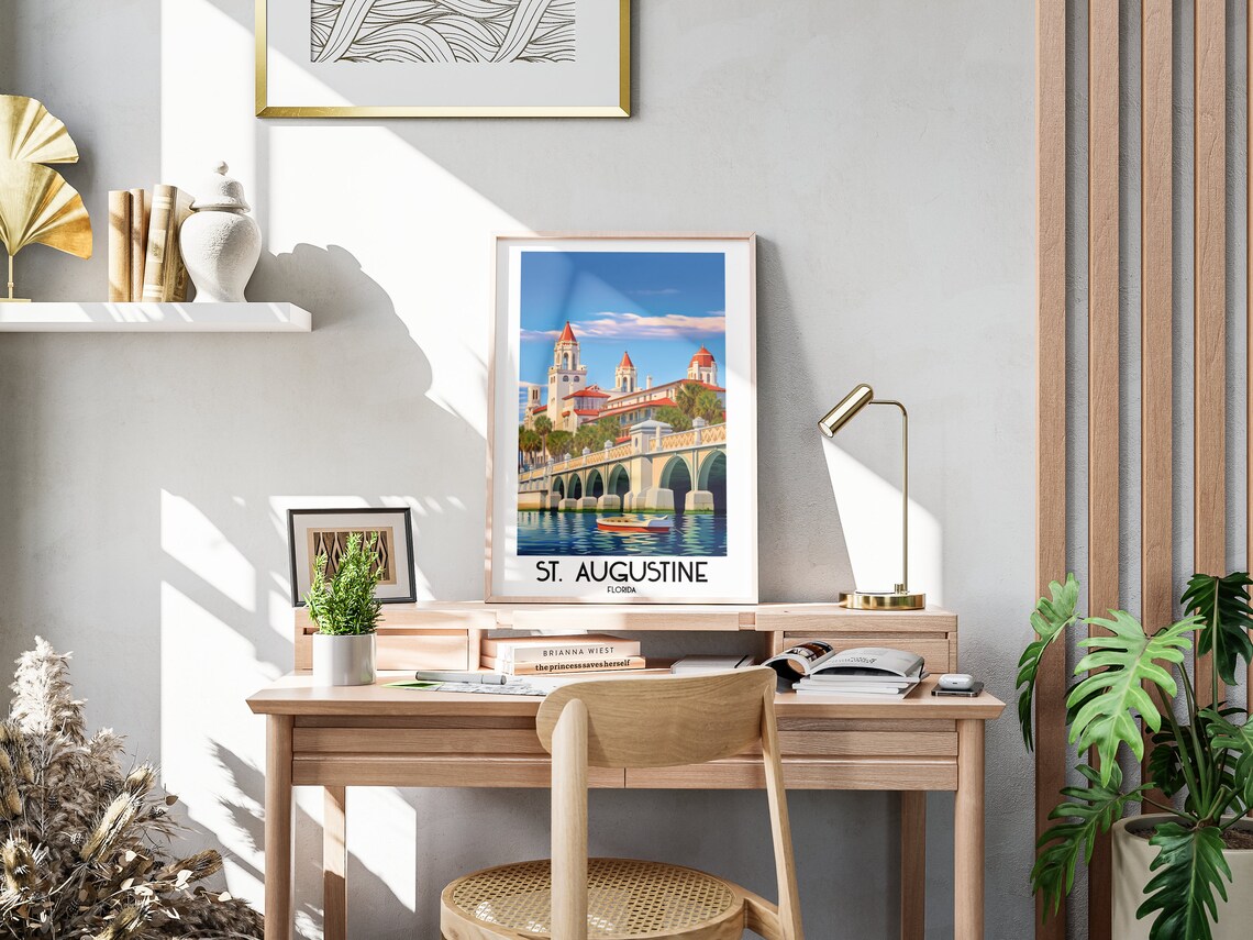 St Augustine Travel Poster, Florida Home Decor - Image 3
