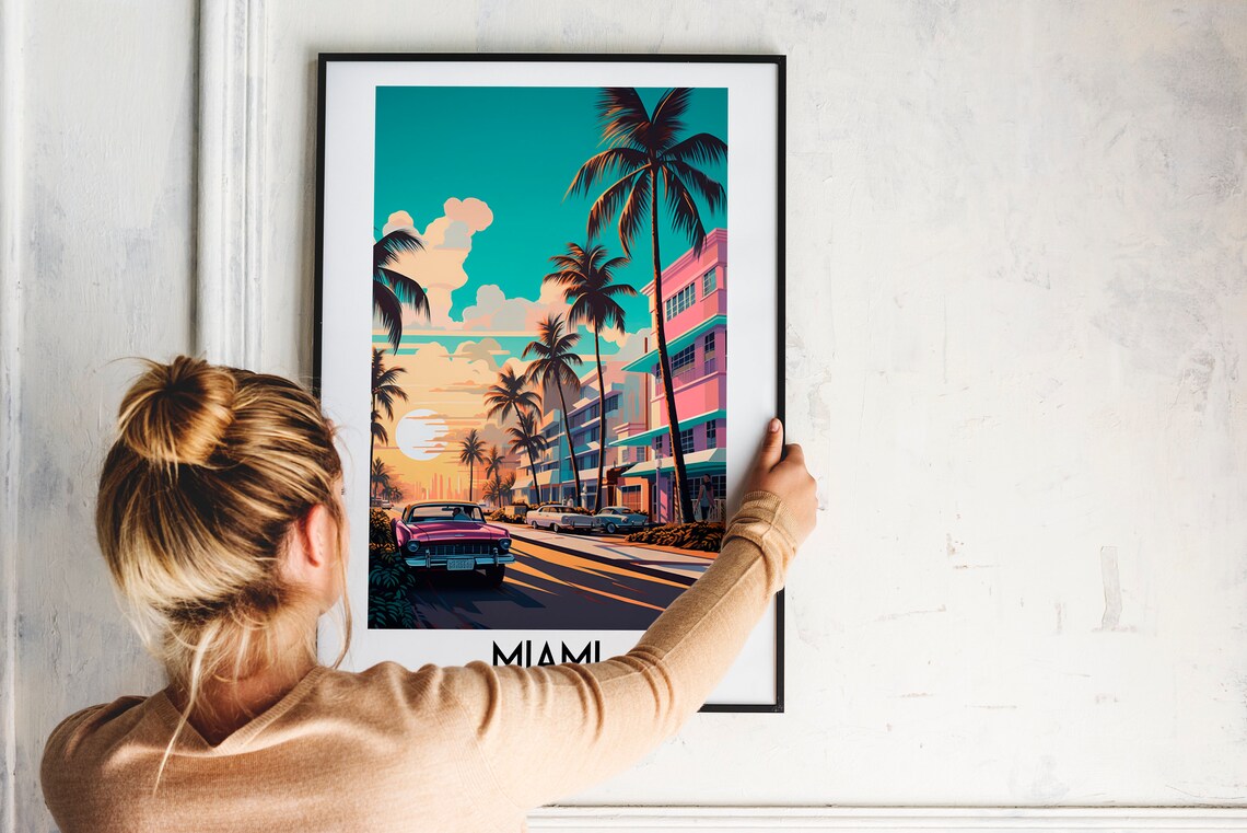 Miami Travel Poster, Florida America Wall Art - Image 2