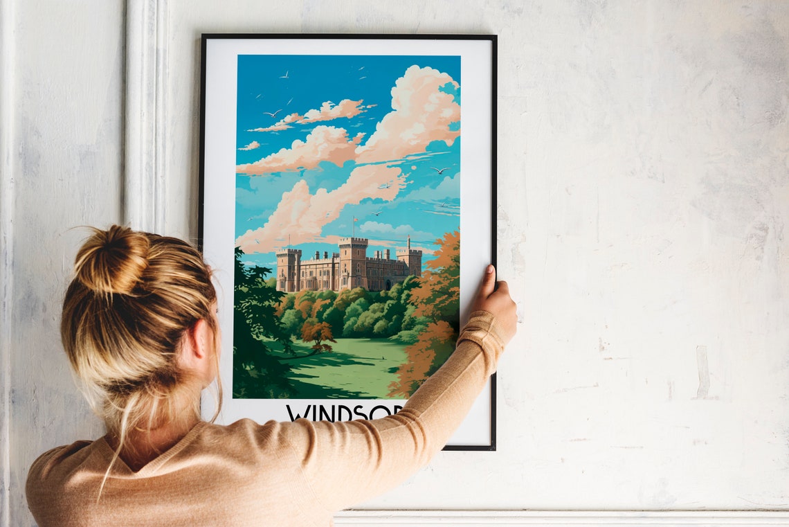 Windsor Castle Royal Park England Historic Landmark Travel Poster - Image 2
