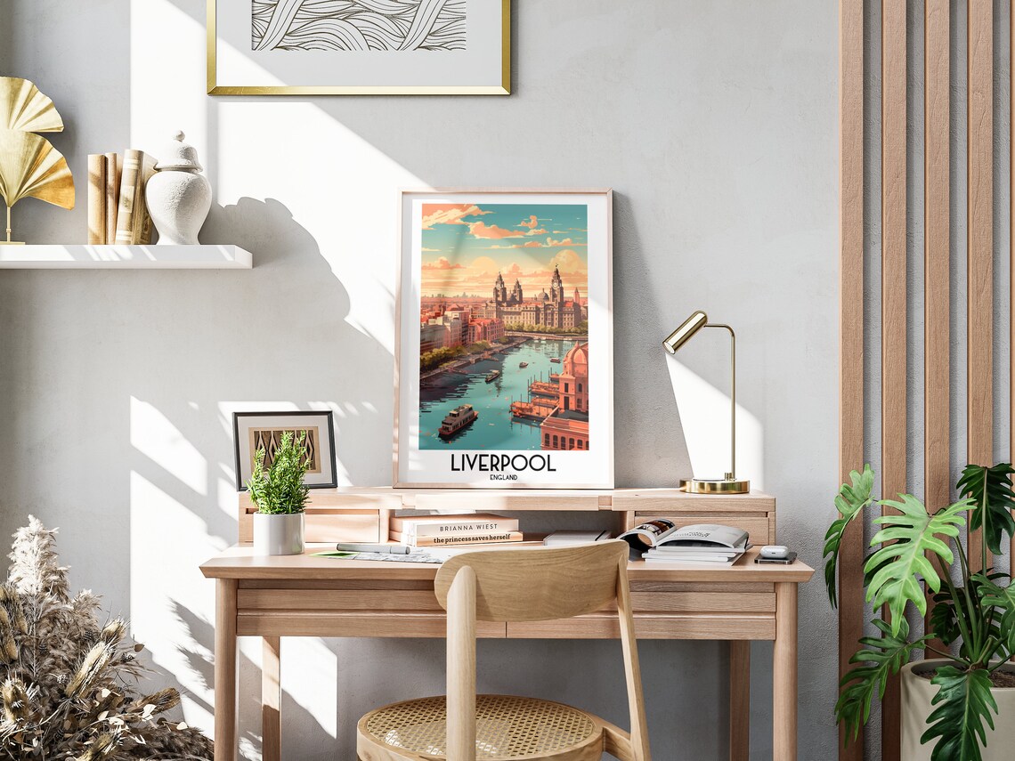 Liverpool Travel Poster, England Home Decor - Image 3