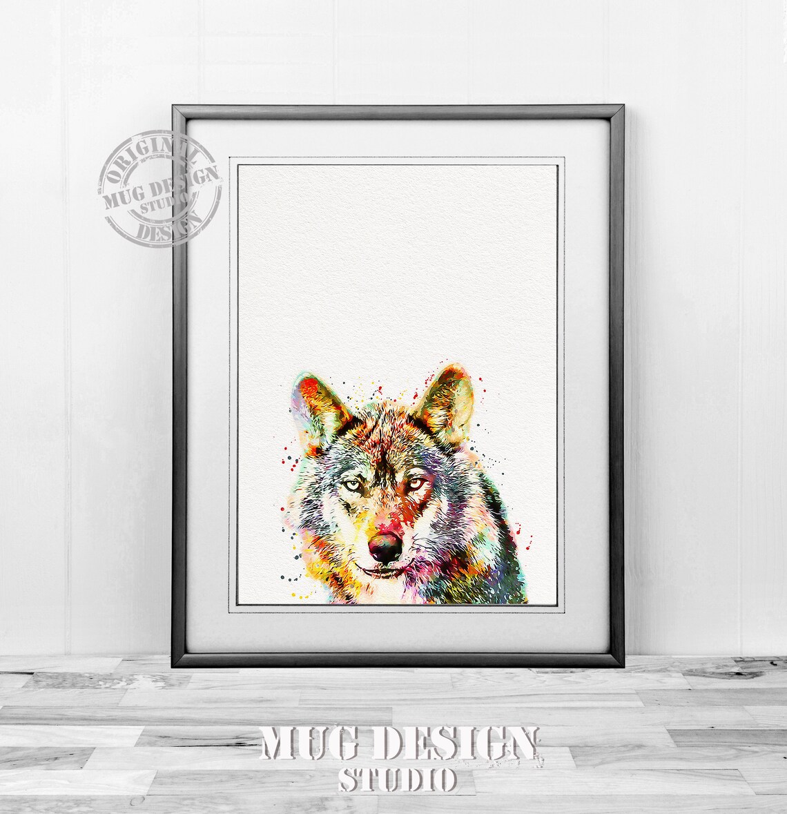 Wolf Watercolor Art Print, Forest Animal Illustration - Image 3